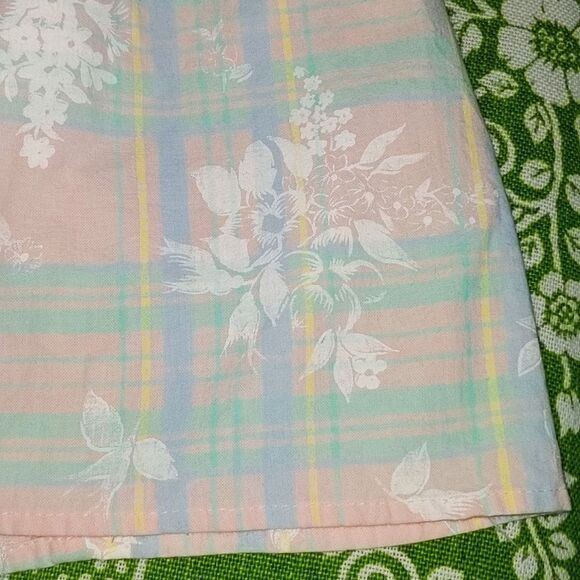 Disorderly kids vintage pastel‎ plaid and floral print dress size 12 - Picture 3 of 6